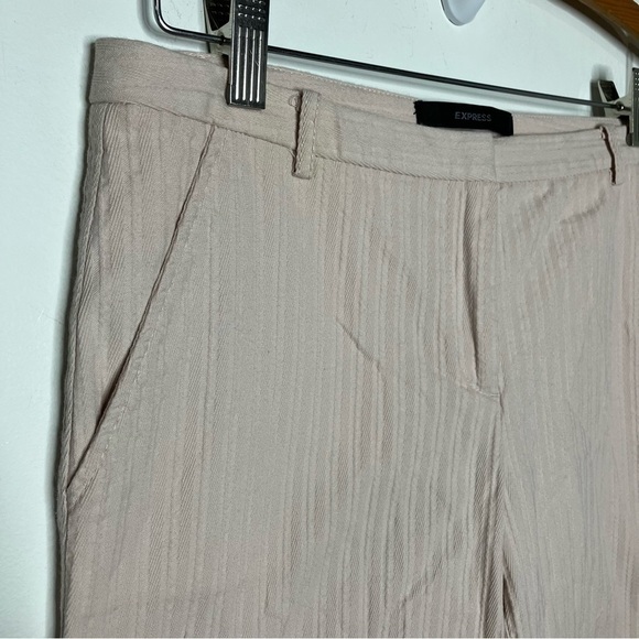 Express Editor pants textured wide leg low rise light pink size 6 - Picture 2 of 6